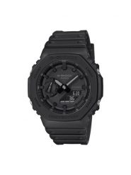 G-Shock Zegarek GA-2100-1A1ER Czarny. Czarne zegarki męskie G-Shock, bez wzorów. Za 419.99 zł.