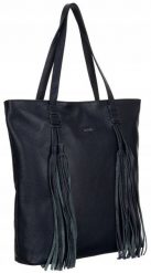 Shopperka boho Rovicky TWR-164 granatowa. Brązowe shopperki damskie ROVICKY, bez wzorów, ze skóry, bez dodatków. Za 339.00 zł.