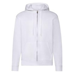 Klasyczna Kurtka Z Kapturem Dla Dorosłych Unisex. Białe kurtki sportowe damskie fruit of the loom, l, bez wzorów, bez ramiączek, z kapturem, trekkingowe. Za 135.99 zł.