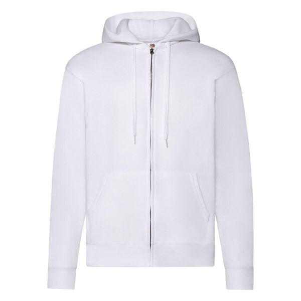 Klasyczna Kurtka Z Kapturem Dla Dorosłych Unisex. Białe kurtki męskie fruit of the loom, l, bez wzorów, bez ramiączek, z kapturem, trekkingowe. Za 135.99 zł.