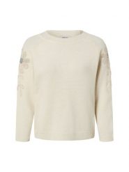 More & More Sweter z dzianiny Kobiety biały, 40. Białe swetry nierozpinane damskie More & More, bez wzorów, z dzianiny, bez kołnierzyka, bez ramiączek. Za 229.95 zł.