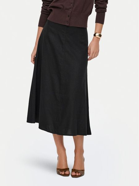 ONLY Spódnica midi Goa 15363690 Czarny Regular Fit. Czarne spódnice damskie ONLY, s, bez wzorów, z wiskozy, midi. Za 95.99 zł.