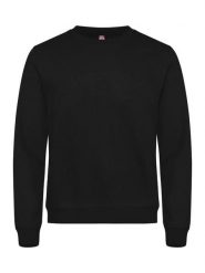 Clique Basic Roundneck uniseks bluza z okrągłym dekoltem czarna – black. Czarne bluzy damskie CLIQUE, s, bez wzorów, z bawełny, bez ramiączek, bez kaptura. Za 155.74 zł.