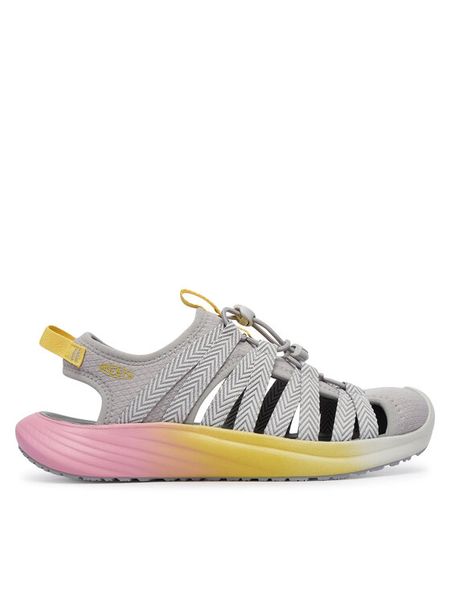 Keen Sandały Whisper 1031956 Szary. Szare sandały damskie Keen, bez wzorów, z materiału, bez obcasa, bez zapięcia. Za 399.99 zł.