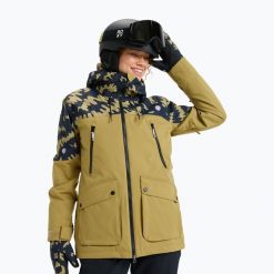 Kurtka snowboardowa damska ROXY Stated. Zielone kurtki sportowe damskie Roxy, na zimę, l, bez wzorów, z materiału, bez ramiączek, bez kaptura, snowboardowy. Za 1,232.05 zł.