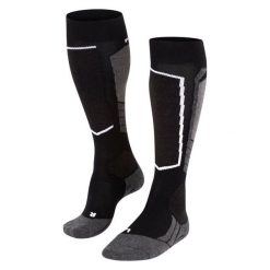 Podkolanówki damskie Falke SK2 Wool. Czarne skarpetki damskie Falke, bez wzorów, z materiału. Za 215.50 zł.
