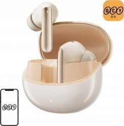 Bezprzewodowe słuchawki dokanałowe TWS QCY MeloBuds Pro HT08 ANC Bluetooth 5.3 HFP/A2DP/AVRCP LDAC IPX5 (złote). Żółte słuchawki bezprzewodowe QCY. Za 211.99 zł.