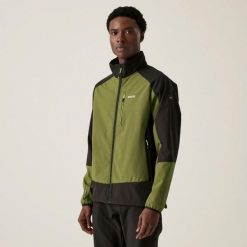 Kurtka trekkingowa męska Regatta Moutdale softshell. Szare kurtki męskie Regatta, m, bez wzorów, z elastanu, bez kaptura, trekkingowe. Za 221.99 zł.