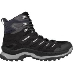 Buty trekkingowe męskie Lowa Innovo Mid Gtx. Czarne trekkingi męskie Lowa, na zimę, z materiału, za kostkę, bez zapięcia. Za 902.00 zł.