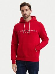 Tommy Hilfiger Bluza Logo MW0MW11599 Czerwony Regular Fit. Czerwone bluzy męskie Tommy Hilfiger, m, bez wzorów, z bawełny, bez ramiączek, bez kaptura. Za 489.99 zł.