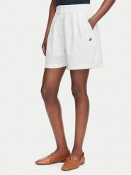 Beverly Hills Polo Club Szorty materiałowe P-SS26W-B576580 Biały Regular Fit. Białe szorty damskie Beverly Hills Polo Club, bez wzorów, z bawełny. Za 194.99 zł.