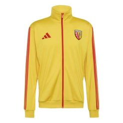 Kurtka dresowa RC Lens DNA 2026/27. Żółte kurtki męskie Adidas, m, bez wzorów, z dresówki, bez kaptura. Za 322.00 zł.