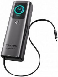Canyon OnPower 265 20000 mAh 165W aluminium z kablem USB-C grafitowy. Szare powerbanki . Za 249.00 zł.