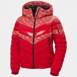 Damska kurtka narciarska Helly Hansen Imperial. Czerwone kurtki sportowe damskie Helly Hansen, s, bez wzorów, z materiału, bez ramiączek, bez kaptura, narciarskie. Za 1,117.00 zł.