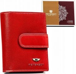 Peterson Skórzany, średni portfel damski na zatrzask i suwak - Peterson NoSize. Portfele damskie Peterson. Za 175.39 zł.