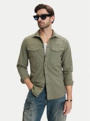 G-Star Raw Koszula Dakota D23616-D920 Zielony Slim Fit. Zielone koszule męskie G-Star Raw, m, bez wzorów, z bawełny, retro, bez kołnierzyka, bez ramiączek. Za 389.99 zł.