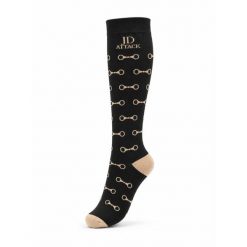Skarpety jeździeckie Bit czarne JD Attack. Czarne skarpetki damskie JD ATTACK, bez wzorów, z bawełny. Za 39.99 zł.