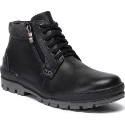 Trzewiki LASOCKI FOR MEN - SM-9135 Black. Czarne botki męskie Lasocki For Men, bez wzorów, ze skóry, bez obcasa, bez zapięcia. Za 279.99 zł.