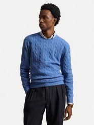 Polo Ralph Lauren Sweter 710876762504 Niebieski jasny Regular Fit. Niebieskie swetry męskie Polo Ralph Lauren, m, bez wzorów, z wełny, bez kołnierzyka, bez ramiączek. Za 1,199.00 zł.