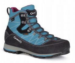 Buty trekkingowe damskie Aku W'S TREKKER LITE III WIDE GTX, turquoise/ grey, 38. Szare obuwie trekkingowe damskie Aku, bez zapięcia. Za 687.87 zł.