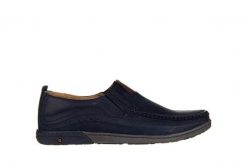 Mokasyny Bayla-081 949 Juma Blue Brąz 081091, Granat, Skóra naturalna - 40. Niebieskie buty sportowe męskie Bayla, bez wzorów, z nubiku, bez zapięcia. W wyprzedaży za 179.10 zł.