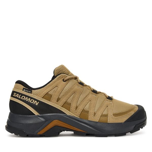 Trekkingi Salomon. Brązowe buty zimowe męskie Salomon, z gore-texu, bez zapięcia. Za 469.99 zł.