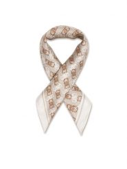 Guess Apaszka AW5454 SIL03 Beżowy. Brązowe rękawiczki damskie Guess, z aplikacjami, z jedwabiu. Za 199.99 zł.