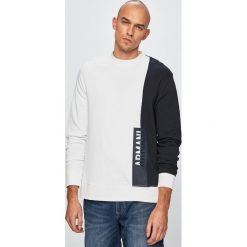 Armani Exchange - Bluza. Białe bluzy męskie Armani Exchange, l, z aplikacjami, z bawełny, bez ramiączek, bez kaptura. W wyprzedaży za 299.90 zł.