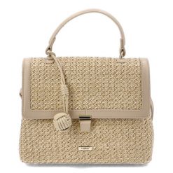 Beżowy Elegancki Damski Kuferek Rieker. Brązowe torebki wizytowe damskie Rieker, bez wzorów, przez ramię, bez dodatków. Za 249.00 zł.