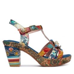 Sandały Laura Vita. Sandały damskie Laura Vita, bez wzorów, bez obcasa, na słupku, bez zapięcia. Za 439.99 zł.