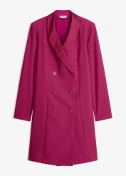 Sukienka z miękkiej mieszanki wiskozy. Fioletowe sukienki damskie bonprix, bez wzorów, z wiskozy, eleganckie, bez kołnierzyka, bez ramiączek. Za 249.99 zł.