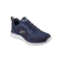 Buty sportowe męskie Skechers Track Glendor. Niebieskie buty sportowe męskie Skechers, bez wzorów, bez zapięcia. Za 239.99 zł.