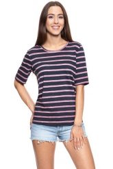 MUSTANG T SHIRT DAMSKI Alina V Striped 1009025 11550. Czarne t-shirty damskie Mustang, s, bez wzorów, bez kołnierzyka, bez ramiączek. W wyprzedaży za 39.99 zł.