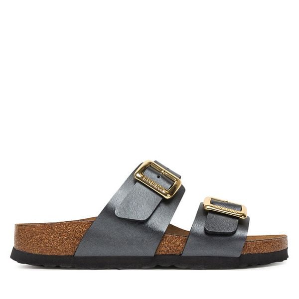 Klapki Birkenstock. Czarne klapki damskie Birkenstock, bez wzorów, bez obcasa, bez zapięcia. Za 509.99 zł.