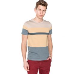 SELECTED Koszulka Niebieski Żółty. Niebieskie t-shirty męskie Selected, m, bez wzorów, z bawełny, bez kołnierzyka, bez ramiączek. Za 111.95 zł.