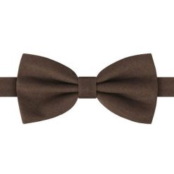 Bawełniana Mucha Męska His Story - Brązowa. Brązowe krawaty i muchy His Story, z aplikacjami, z bawełny, eleganckie. Za 45.00 zł.