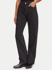 HUGO Jeansy Elyah 50520606 Czarny Straight Fit. Czarne jeansy damskie Hugo, bez wzorów, z bawełny. Za 449.99 zł.