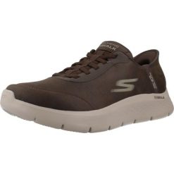 Buty SKECHERS SLIP - INS GO WALK FLEX - SMOOT Brązowy. Brązowe buty sportowe męskie Skechers, bez wzorów, bez zapięcia. Za 406.08 zł.
