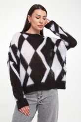 Sweter damski z moherem Onice MARELLA SPORT. Swetry nierozpinane damskie Marella Sport, s, bez wzorów, z moheru, sportowe, bez kołnierzyka, bez ramiączek. W wyprzedaży za 587.40 zł.