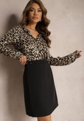 Czarna Elegancka Spódnica z Kopertowym Zapięciem Intervalia. Czarne spódnice damskie Renee, do pracy, xl, z aplikacjami, biznesowe, mini, asymetryczne. Za 79.99 zł.