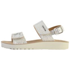 Sandały GEOX J SANDAL COSTAREI GI Srebrny. Szare sandały męskie Geox, bez wzorów, ze skóry, sportowe, bez zapięcia. Za 207.99 zł.
