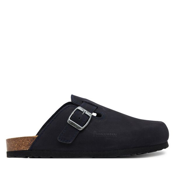 Klapki Dr. Brinkmann. Niebieskie klapki damskie Dr. Brinkmann, bez wzorów, bez obcasa, bez zapięcia. Za 249.99 zł.