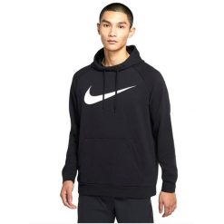 Bluza sportowa męska Nike Drifit. Czarne bluzy sportowe męskie Nike, m, bez wzorów, z kapturem, do piłki nożnej. Za 387.00 zł.