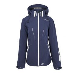 Kurtka narciarska damska Bergson3 ISSUE STX. Niebieskie kurtki sportowe damskie Bergson, na zimę, l, bez wzorów, bez ramiączek, bez kaptura, narciarskie. W wyprzedaży za 645.00 zł.