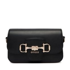 Torebka Guess. Czarne listonoszki damskie Guess, z aplikacjami, bez dodatków. Za 659.99 zł.