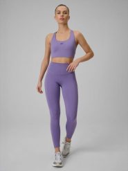 4F Legginsy treningowe szybkoschnące damskie - fioletowe L. Fioletowe legginsy damskie 4F, bez wzorów. Za 119.99 zł.