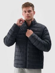 4F Kurtka puchowa z syntetycznym wypełnieniem męska - czarna L. Czarne kurtki sportowe męskie 4F, l, bez wzorów, z dzianiny, bez kaptura. W wyprzedaży za 139.99 zł.