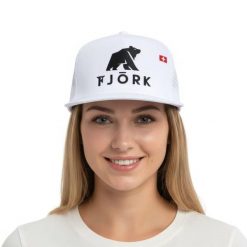 Czapka Trucker Fjork. Czarne czapki damskie FJORK MERINO, na lato, bez wzorów, z bawełny, eleganckie. Za 129.00 zł.