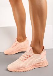Różowe Sznurowane Buty Sportowe na Grubszej Podeszwie Unamarie. Czerwone obuwie sportowe damskie Born2be, bez wzorów, z jeansu, bez zapięcia. Za 49.99 zł.
