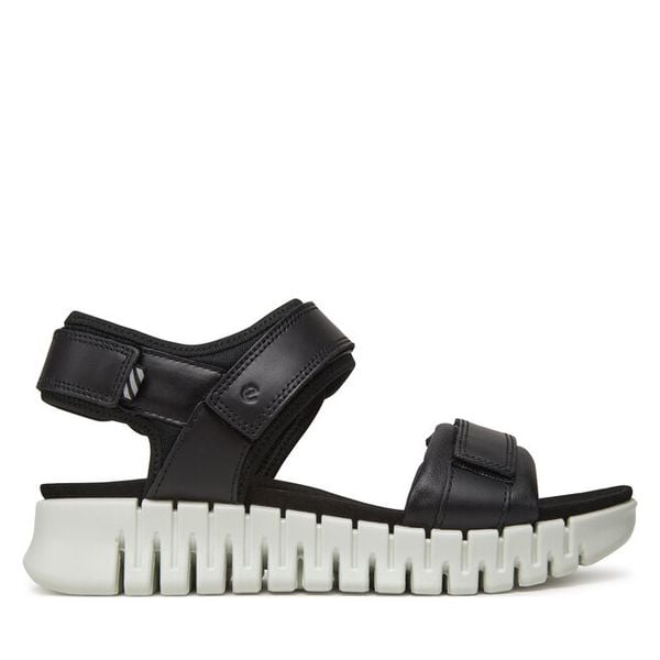 Sandały ECCO. Czarne sandały damskie ecco, bez wzorów, bez obcasa, na płaskiej podeszwie, bez zapięcia. Za 519.99 zł.